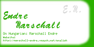 endre marschall business card